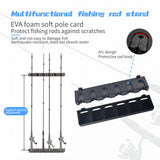 OH MY WOW Fishing Rod Holder Wall Mount – Vertical Storage Rack for 6 Rods, Durable Fishing Pole Organizer for Home, Garage, and Outdoor Use OH MY WOW