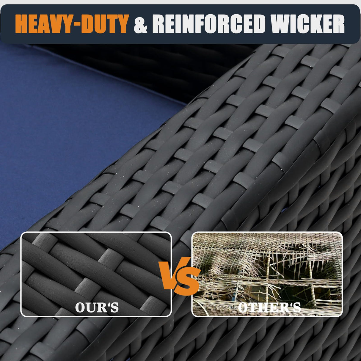 KHOLH Patio Furniture Set with Fire Pit Table, 13 Pieces Outdoor All-Weather Wicker Conversation Sectional Chair Sofa Set with 4 Swivel Chairs KHOLH