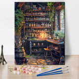 TUMOVO Abstract Paint by Numbers Kit for Adults, Fantasy Adult Paint by Number Kits on Canvas, Magic Lab DIY Acrylic Painting by Numbers for Gift Home Wall Decor 16"x20"(Frameless) TUMOVO