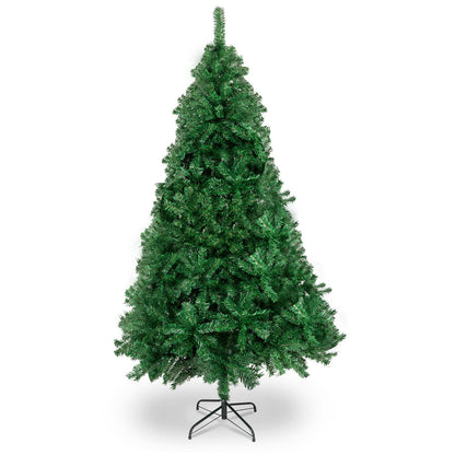 Bonnlo Upgraded Full 7 Feet Unlit Artificial Full 1100 Tips Branches Christmas Pine Tree with Sturdy Metal Legs