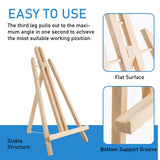 Falling in Art 16 Inch Wood Easel Stand, Tabletop Display Stand A-Frame Artist Easel for Painting Canvas, Portable Photo, Picture and Sign Holder (4 Pack) Falling in Art