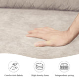 Vesgantti 65" Beige Loveseat, Comfy Mid-Century Modern 2-Seat Sofa, No-Tool Assembly Small Couch for Living Room & Bedroom Vesgantti