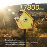 RELI Birddy® Original Smart Birdhouse with Camera, Solar Powered Cam Bird Nest with AI Recognition, Time-lapse Photography, WiFi Outdoor Nesting Box for Birds, Ideal Gift for Bird Lover Watching Birds RELI