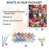 CraftCraze Paint by Numbers Kit for Adults, Adult Paint by Number Kits, Disco Ball Paint by Numbers for Adults Beginners, DIY Advanced Acrylic Painting on Canvas for Home Wall Art Decor 16x20 Inch CraftCraze