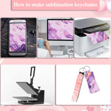 80 Pieces Sublimation Blank Wristlet Keychains with Lipstick Holder Keychains, DIY Blanks Heat Transfer Keychain, Double Sided Neoprene Lanyard Wrist Strap with Lipstick Keychain for DIY Craft Making Outus