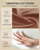 Hzuaneri Farmhouse Shoe Storage Bench, 2 Tier Shoe Bench with Padded Seat Cushion & 2 Barn Doors, Entryway Bench with Adjustable Shelf, Shoe Cabinet for Living Room, Bedroom, Antique White SB26614KA Hzuaneri