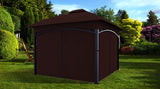 COZYVIDA Gazebo Universal Replacement Privacy Curtains 4-Panels sidewall with Zipper (ONLY CURTAIN) (10' x 13', Coffee) COZYVIDA