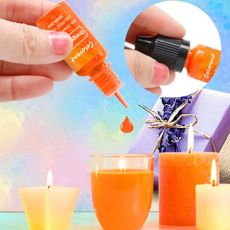 Candle Dyes for Soy Candle Making,Wax Сolor Dye Color Liquid for Soy Wax,10ml/Bottle of Natural Pigment for Epoxy Resin,Soap Making,Candle Making,Car Freshies,Dye,Nail Polish,Bath Bomb (Coffee) NEREIDS NET