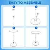 FDW Pub Table 40 Inch Height Cocktail Table Round Bistro Bar Table for Home and Kitchen Dining FDW