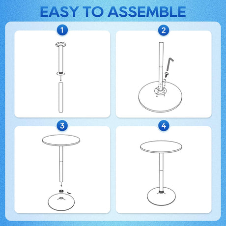 FDW Pub Table 40 Inch Height Cocktail Table Round Bistro Bar Table for Home and Kitchen Dining FDW