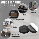 Yelanon Felt Furniture Pads -182 Pcs Premium Felt Pads for Chair Legs Furniture, Floor Protectors for Hardwood Floors, Black Yelanon