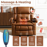 Dual Motor Power Lift Recliner Chair for Elderly with Massage and Heat, Oversized Lift Chair with Arm Storage, Lay Flat Lift Recliner for Adults, Big Tall, Infinite Position, Camel Rhevoy