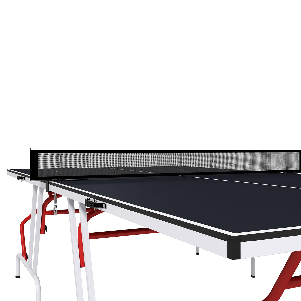 Soozier Full Size Ping Pong Table, Folds into Quarters, Portable Table Tennis Table with Net, Paddles, Balls, MDF, Charcoal Gray Soozier