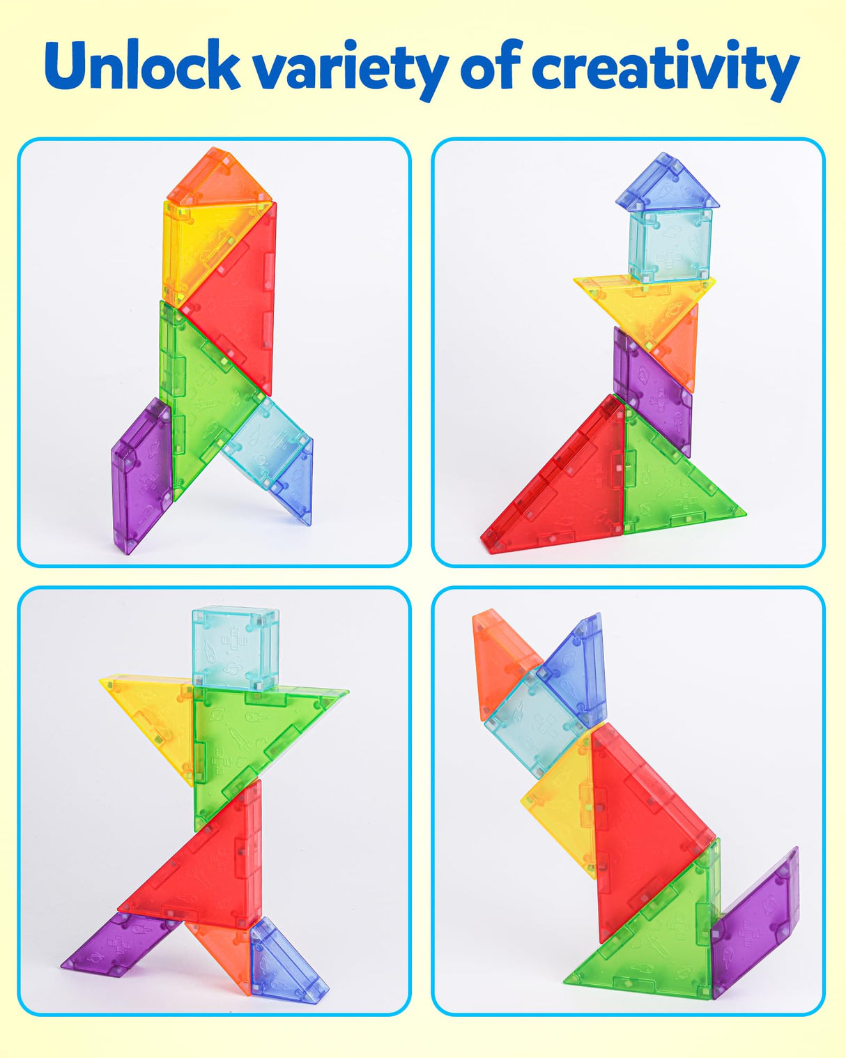 Coogam Magnetic Travel Tangram Puzzle with 3D Building Blocks, Road Trip Pattern Shape Handwriting Jigsaw Books with 360 Brain Teasers, Montessori Educational Toy Gift for Kids Adults Coogam