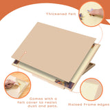 Tektalk Foldable Jigsaw Puzzle Board with 4 Angle Adjustable Bracket/Stand, Lightweight Portable Puzzle Mat Plateau with Wooden Easel, Foldaway Felt Puzzle Table, for Up to 1500 Pieces (Beige) Tektalk