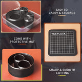 YKSPLUSK Leather Circle Cutter Tool Set, 31 Pieces Circle Punch Tools 1-25mm 30 35 40 45 50 55mm, High Carbon Steel Round Leather Cutting Dies - Hole Punch Tool Kit for DIY Crafts YKSPLUSK