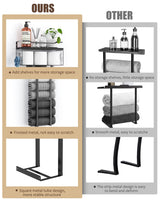 Aetyord Towel Racks for Bathroom 31inch Wall Mounted Towel Rack,Floating Shelf with Wood Plank,Towel Storage for Bathroom can Holds 6 Large Rolled Towels,All Black Aetyord