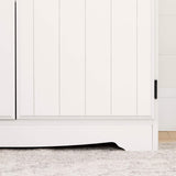 South Shore Farnel 2-Door Storage Cabinet-Pure White, Tall with 4 South Shore