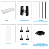 pouseayar 3 Tier NSF Metal Shelf Wire Shelving Unit, 1050lbs Capacity Heavy Duty Adjustable Storage Rack with Shelf Liners for Closet Kitchen Garage pouseayar