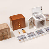 ProCase Large Jewelry Box, 5-Layer Wooden Jewelry Boxes for Women, Jewellery Holder Organizer Storage Case with Mirror for Earrings Bracelet Necklace for Dresser -Natural ProCase