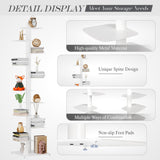 Suchtale Spine Bookshelf, Vertical Spine Book Tower, 11-Tier Metal Bookcase, Book Organizers, Book Shelves for Study, Display Book Shelf Storage Rack for Living Room, DIY Book Case for Decor, White Suchtale