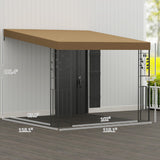 Outsunny 10' x 10' Outdoor Pergola Canopy, Metal Patio Canopy with Weather-Resistant Fabric and Drainage Holes for Backyard, Garden, Porch, Beach, Coffee Outsunny