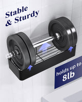 Kitsure Shower Caddy - 2 Pack Adhesive Shower Organizer, Rustproof Metal Shelves, No-Drill Bathroom Organizers and Storage, Black, Large Kitsure