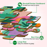 TAOZI&LIZHI Jumbo Jigsaw Puzzles, Jungle Animals, Large Floor Puzzle for Kids Ages 3-5, 4-8, Christmas Toddler Puzzles with Hand-held Gift Box, Preschool Learning & Education Toys(46 pcs, 2 x 3 feet) TAOZI&LIZHI