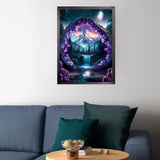 CEOVR Waterfall Diamond Painting Kits for Adults, Crystal Mountain Landscape Diamond Art Dots 5D Full Drill DIY Beginner Gem Art, Adult Crafts Kits Arts and Crafts, Wall Decor for Home Office 12x16in CEOVR