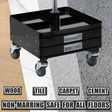 RILIDRI 4-Inch Swivel Stem Caster, 7/16-Inch Stem Diameter Rubber Wheel, Heavy Duty TPR Replacement Wheels for Rubbermaid Mop Bucket Cart Grill Casters - 4 Pack RILIDRI