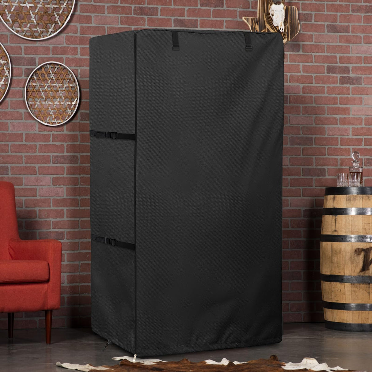 Exokugo Gun Safe Cover,Heavy-Duty 600D Oxford Waterproof and Dustproof Rifle Cover,Concealed Gun Cabinet Protector with Plush Lining for Pistols,Firearms and Safes Exokugo