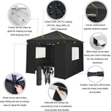COBIZI 10x10 Pop Up Canopy Gazebo with Mesh Windows 2.0, Easy up Canopy Tent 10x10, Portable Waterproof Outdoor Canopie with 4 Removable Sidewalls & Carry Bag & 4 Stakes & Ropes, Black COBIZI