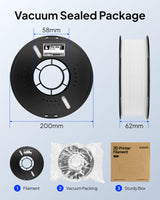 ELEGOO TPU Filament 1.75mm White 1KG, 95A Flexible Soft 3D Printing Filament Dimensional Accuracy +/- 0.02mm, 1KG Spool(2.2lbs) for Most FDM 3D Printers ELEGOO