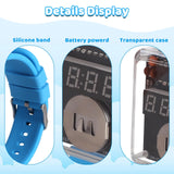 DIY Watch Soldering Practice Kit, PEMENOL 12/24H Selectable Soldering Project Kit, 10S Automatic Sleep Mode, Electronic Learning Kit for Beginners Present School College STEM Education, Blue PEMENOL