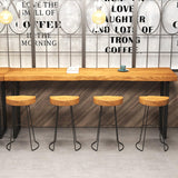 Narrow Counter Height Bar Table with Metal Legs - Modern Industrial Bistro Console Table ZanyCajole