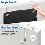 SLEEPING LAMB 2 Pack Narrow Over The Door Shoe Organizer with 8 Large Deep Pockets, Hanging Shoe Rack for Closet Door Storage for Boots, Sneakers (Black) SLEEPING LAMB