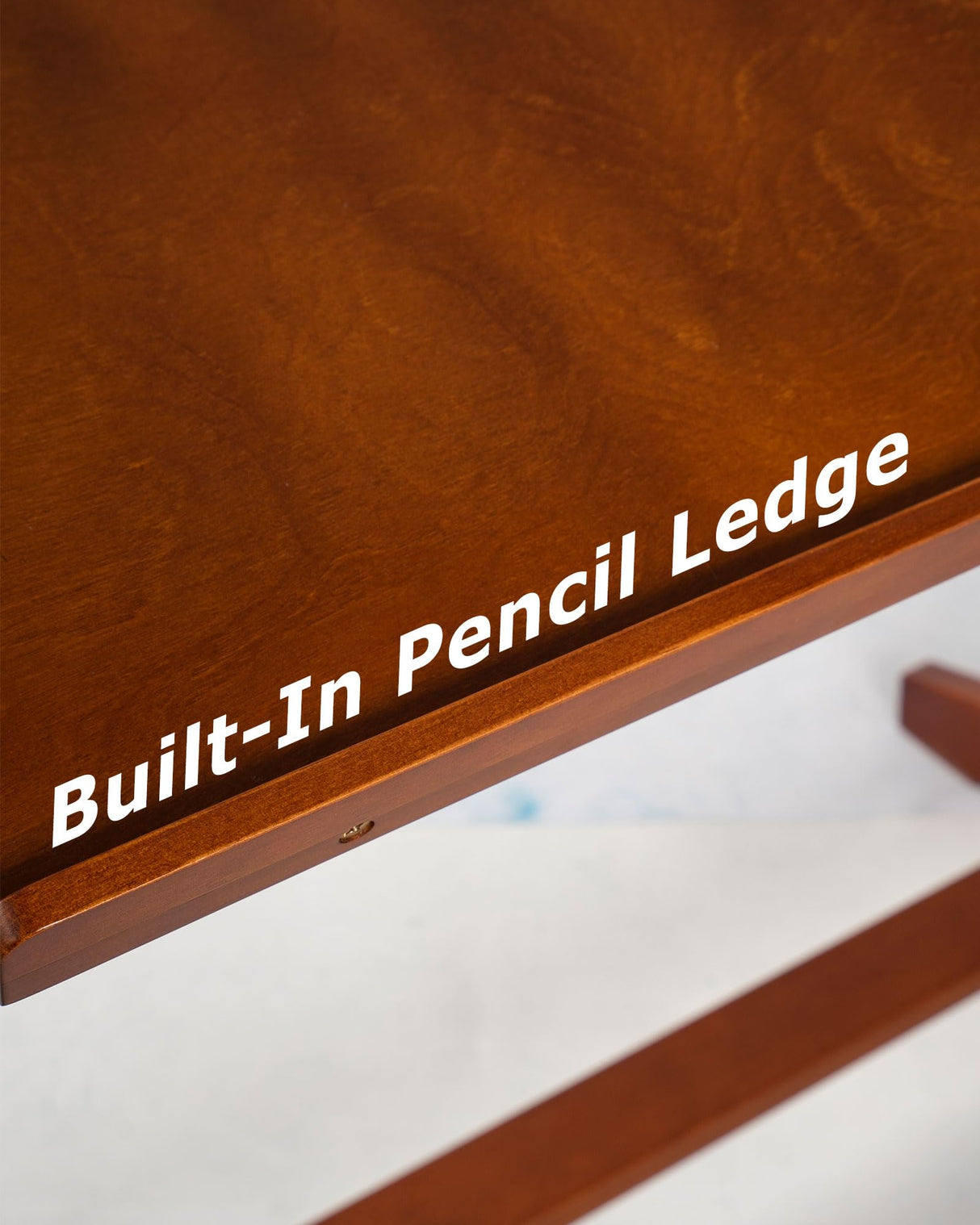 DJAR Adjustable Wooden Drafting Table, 35"x24" Walnut Drawing Desk for Art, Sketching, Painting & Writing DJAR