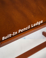 DJAR Adjustable Wooden Drafting Table, 35"x24" Walnut Drawing Desk for Art, Sketching, Painting & Writing DJAR