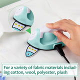 Honoson Mini Craft Iron Mini Heat Press Small Iron Portable Handy Tiny Flatiron with Charging Base Accessories for Fuse Beads Patch DIY Shoes T-Shirts Heat Transfer Vinyl Projects(Mint Green) Honoson