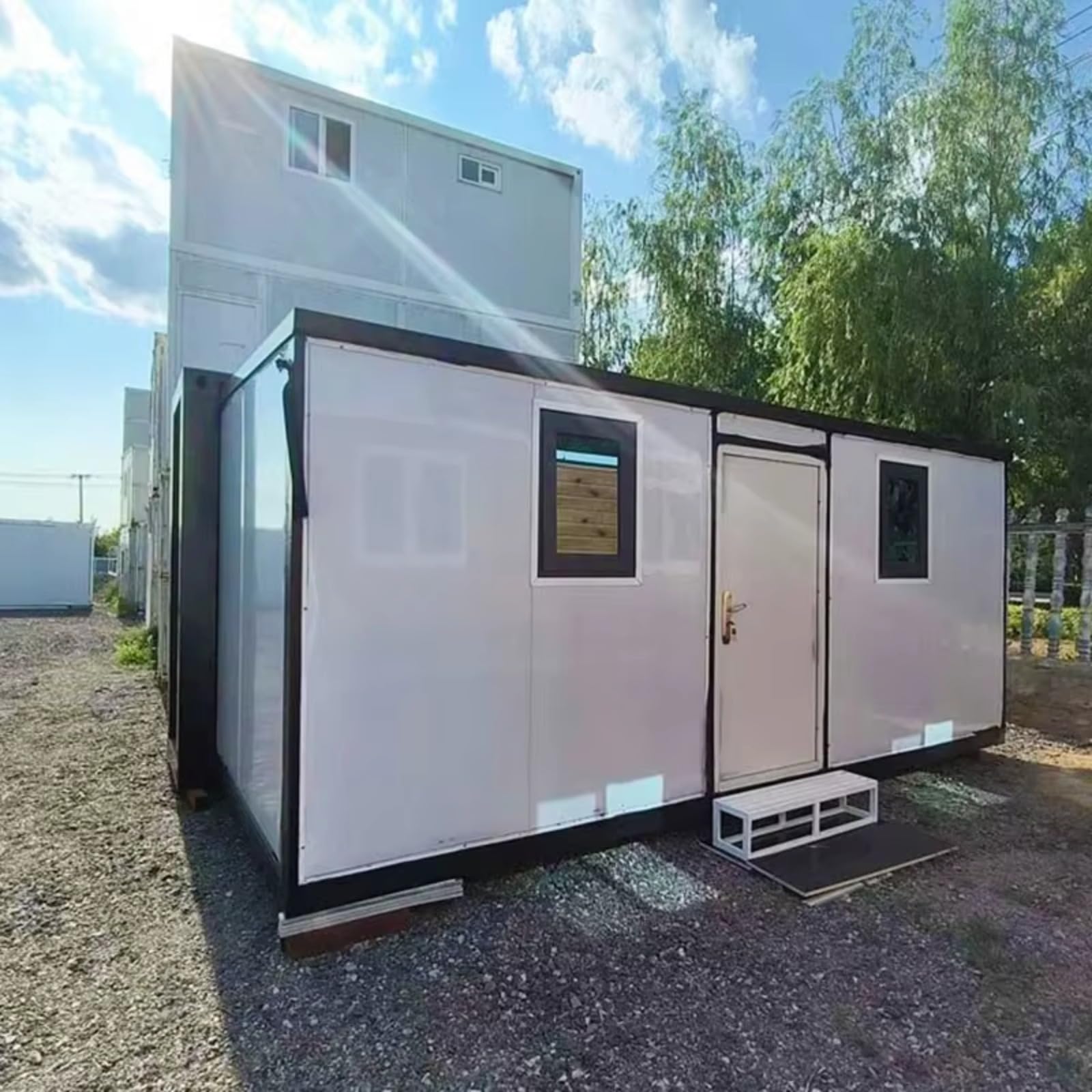 Expandable Container House Portable Prefab Tiny Mobile Home | Customizable 20ft/30ft/40ft | 1-3 Bedroom Modern Design | Easy to Transport for Minimalist Living in Outdoor, Garden, or Farm Set - WoodArtSupply