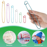 8 PCS Knitting Stitch Holder 6 Size Aluminum Yarn Stitch Holders Stitch Markers for Crocheting Practical Knitting Crochet Tools for Knitting Notions or Crochet Sliverdew