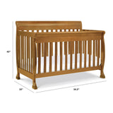 DaVinci Kalani 4-in-1 Convertible Crib in Chestnut, Greenguard Gold Certified DaVinci