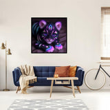 JYXSJYYD 5D DIY Tiger Diamond Art Kits for Adults,Purple Tiger Diamond Paintings Kits for Beginners,Paint by Diamonds Dot Full Drill Gem Art Crafts,Home Wall Decoration 13.8x13.8 Inches JYXSJYYD