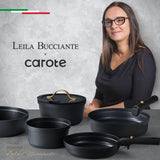 CAROTE 20pcs Pots and Pans Set Non Stick, Nonstick Cookware Set, Dishwasher/Oven/Fridge Safe Pots and Pans, Removable Handle RV Oven Safe Cookware, Induction Kitchen Set, Black CAROTE