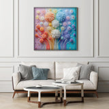 Flower Puzzles for Adults 1000 Pieces, Impossible Floral Puzzles, Colorful Rainbow Gradient Puzzle Hard，Challenging Spring Jigsaw Puzzles 1000 Pieces PICKFORU