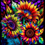 Stalente Diamond Painting Kits for Adults, 5D DIY Diamond Art Kits for Beginners Round Full Drill Diamond Painting for Home Wall Decoration Gift 12×12inch, Sunflower Stalente