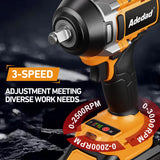 Adedad 1000N.m Cordless Impact Wrench 1/2 inch,20V 740ft-lbs High Torque Impact Gun with 2 x 4.0 AH Batteries,Sockets and Case,Brushless Power Impact Driver for Automotive and Heavy Duty Use Adedad