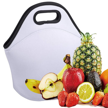 WACAR Sublimation Blanks Neoprene Lunch Bag, Reusable Insulated Lunch Box, Carry Case Handbags with Zipper for Adults Work Outdoor Travel Picnic