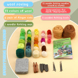 Yizzvb Needle Felting Kit, 9 PCS Succulent Needle Felt Beginner Kits, Wool Felting Kit Including Wool Roving, Felting Pad, Felting Needles and Instructions for DIY Craft Home Decoration Yizzvb