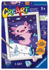 Ravensburger - Axolotl CreArt Paint by Numbers Kit | Fun & Easy DIY Art for Kids Age 7+ | Creative Gift Idea for Birthdays & Holidays Ravensburger